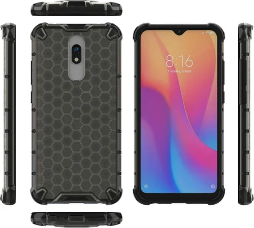 Vista 108 de Pzwoxukhov Funda compatible con Redmi A1, compatible con Redmi A2 Honeycomb Anti-caída Absorción de Golpes Negro