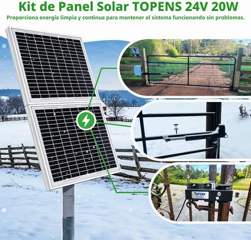 Vista 2 de TOPENS TSQ20W Kit de paneles solares monocristalinos de 20 vatios