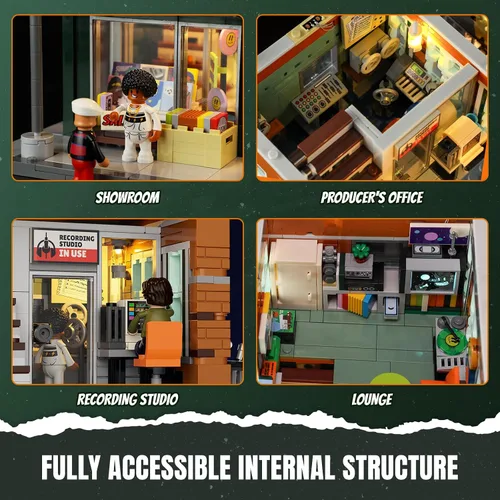 Vista 3 de LUMIBRICKS Record Store - Juego de ladrillos de construcción de iluminación