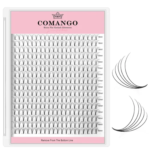 Vista 24 de Extensiones de pestañas de volumen prefabricadas 10D, 0.003 in de grosor, rizo C/D, 0.472 in, tallo corto, extensiones de pestañas de volumen