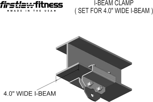 Vista 2 de Firstlaw Fitness 1000 LBS I-Beam Clamp - Multi-Sports Made in The USA