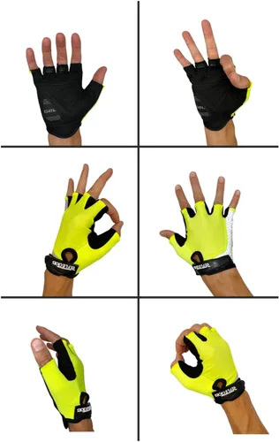 Vista 2 de Guantes de ciclismo de verano de alta visibilidad, altamente reflectantes y fluorescentes