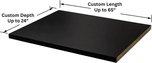Vista 2 de Estantes Personalizados, de 1,9 cm de Grosor en Melamina, Cortados a Medida, Totalmente Personalizables hasta 65 Pulgadas de Ancho y hasta 24