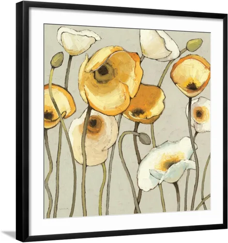 Vista 9 de ART Cuadro decorativo para pared de Jaune Gris II sobre marco negro, 21 x 21 pulgadas