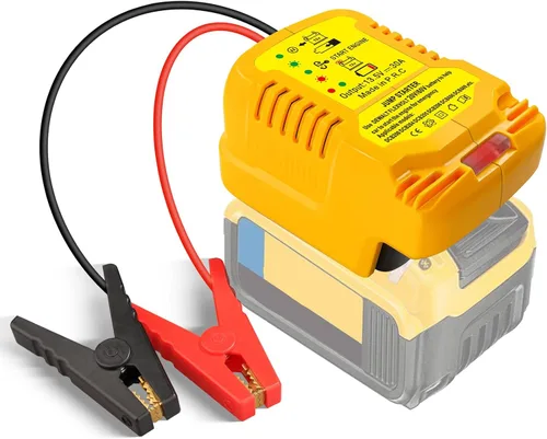 Vista 9 de Adaptador de arrancador de batería para auto para baterías Craftsman 20V V20, arrancador de batería de auto calibre 11, cables de refuerzo de auto