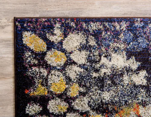Vista 9 de Unique Loom Vita Collection - Alfombra tradicional saturada de medallones florales saturados sobre teñidos, 2 pies 2 pulgadas x 3 pies, azul Azul