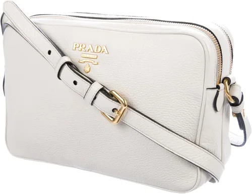 Vista 4 de Prada 1BH079 Vitello Phenix - Crossbody para mujer, color blanco