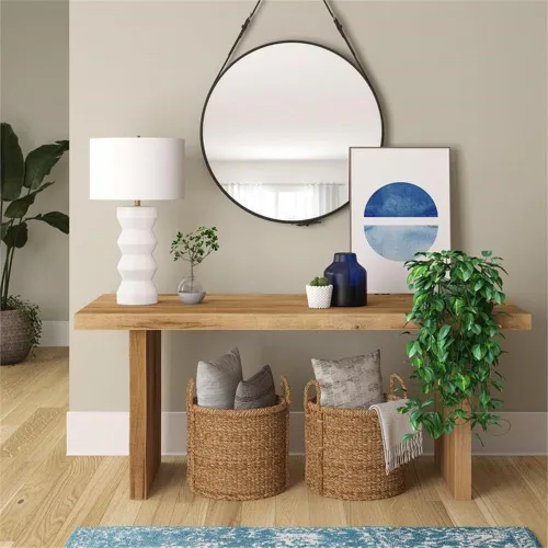 Vista 2 de Carlin - Lámpara de mesa de cerámica de 28 pulgadas de alto con pantalla de tela en blanco mate/blanco