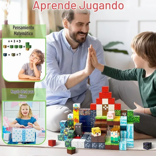 Vista 7 de Intoypad 150 bloques magnéticos, azulejos magnéticos de construcción STEM juguetes para niños