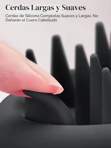 Vista 2 de HEETA Masajeador de Cuero Cabelludo para el Crecimiento del Cabello, Exfoliador de Cuero Cabelludo con Cerdas Suaves, Diseño de Silicona Integrado