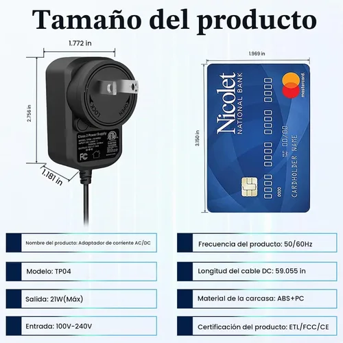 Vista 7 de Dapter de fuente de alimentación de 21 W para Amazon Alexa Echo de 1ª y 2ª generación, Echo Show 1ª generación, Echo Show 5 (3ª generación), Echo
