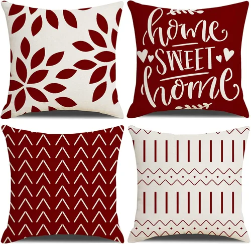 Vista 16 de Juego de 4 fundas de almohada cuadradas de 20 x 20 pulgadas, fundas de almohada cuadradas de 20 x 20 pulgadas, fundas de almohada bohemias y Negro