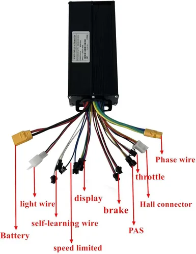 Vista 2 de NBPOWER Controlador de motor CC sin escobillas 72V 40Amax Controlador Ebike Controlador de bicicleta +72V SW900 Pantalla LCD Un conjunto, utilizado