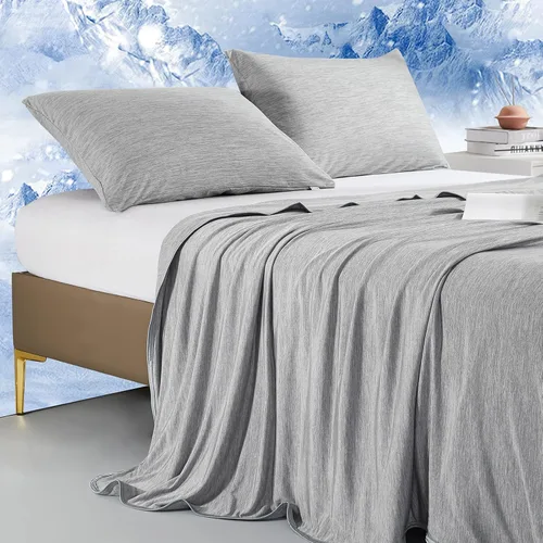 Vista 77 de Marchpower - Manta de enfriamiento para niños que duermen con calor, manta de lana fresca Arc-Chill con diseño de doble cara, fibra de enfriamiento