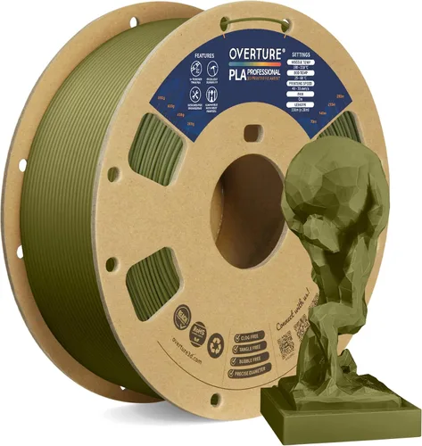 Vista 21 de Overture PLA Plus (PLA+) Filamento de 1/16 pulgadas, dureza mejorada con rollo PLA, con superficie de construcción 3D de 7.87 × 7.87 pulgadas, PLA