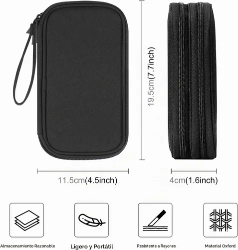 Vista 2 de Funda impermeable de doble capa para cables, cargadores y auriculares, M