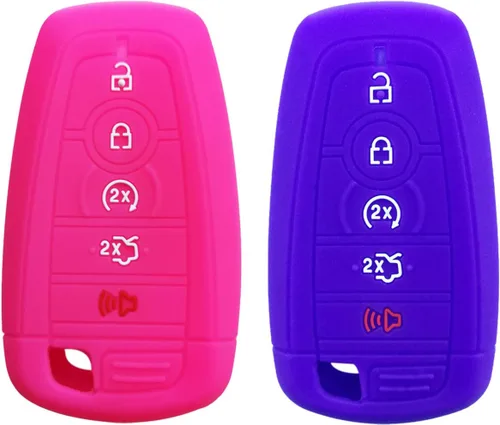 Vista 10 de 2 piezas Coolbestda Funda protectora completa para llavero remoto para Ford Bronco Mustang Fusion Raptor F250 F350 F450 F550 Edge Explorer