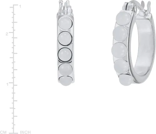 Vista 4 de Silpada Pendientes de aro Birthday Wish en plata de ley