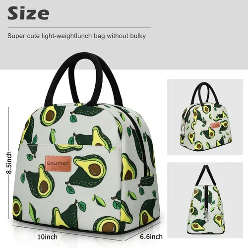 Vista 5 de BALORAY Bolsa de almuerzo para mujeres y hombres, lonchera aislada para adultos, bolsa de almuerzo reutilizable para el trabajo, picnic o viajes