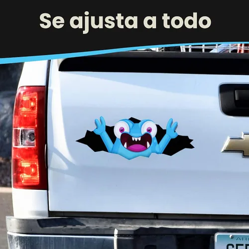 Vista 5 de Stickios Pegatinas de parachoques para automóviles – Peeking Monster Funny Car Sticker 11 x 4.25 pulgadas – Calcomanía de vinilo impermeable
