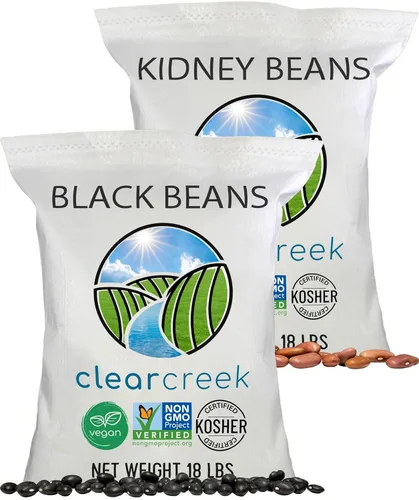 Vista 19 de CLEAR CREEK Frijoles Negros Cultivados en el Estado de Washington 1 libra Proyecto Verificado Sin OGM Vegano Kosher Sin Irradiar