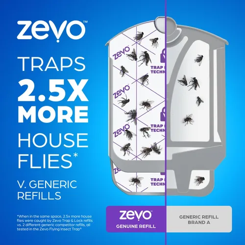 Vista 3 de Zevo Cartuchos de Recarga Oficiales para Trampa de Insectos Voladores - Compatible con la Trampa Zevo y la Trampa para Moscas MAX para Interiores
