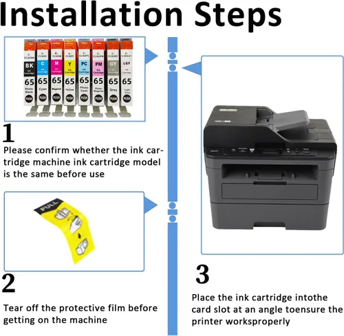 Vista 4 de CLI-65 Cartuchos de tinta compatibles con Canon CLI-65 Cartucho de tinta de alto rendimiento para impresoras Canon PRO-200