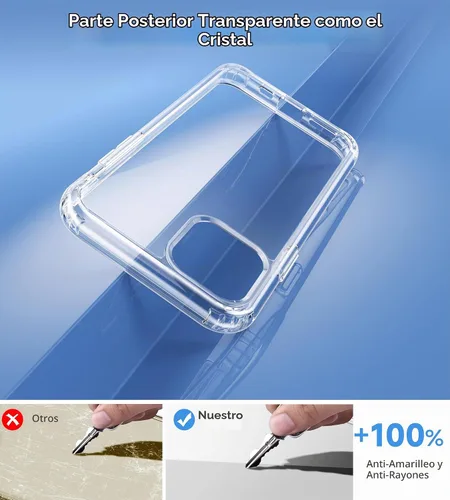 Vista 3 de USLAI Funda para iPhone 11, antiamarilleo, transparente