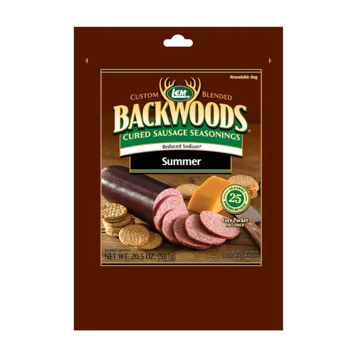 Vista 19 de LEM Products Backwoods Bratwurst – Salchicha curada con condimento, ideal para caza silvestre y carne doméstica, sazona hasta 25 libras de carne
