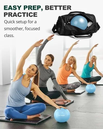 Vista 7 de Trideer 9-Inch Pilates Ball, Small Exercise Ball Pilates Equipments for Yoga, Physical Therapy, Pregnancy, Postpartum, Core Training, Balance