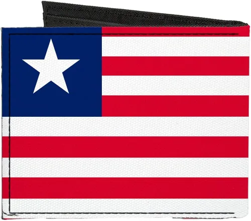Vista 2 de Hebilla de lona de dos pliegues Wallet-Bandera de Liberia