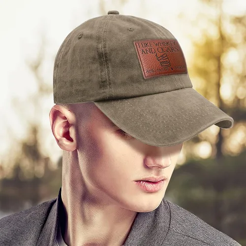Vista 174 de Philysonic Funny Hat I Like Whisky and Cigars and Maybe 3 People Sombreros para Hombres Gorras de Béisbol Gorras Ajustables