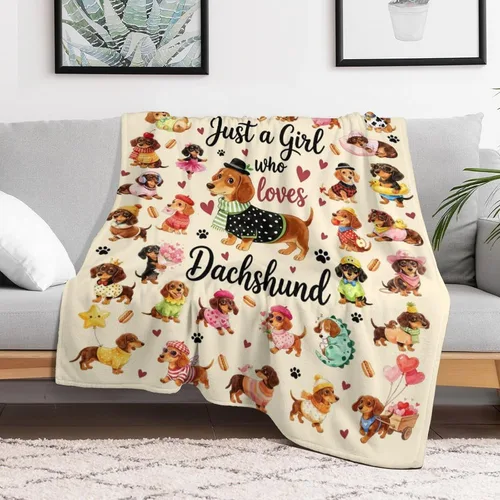 Vista 3 de Manta de franela suave de perro salchicha de perro salchicha, regalos para amantes de los perros y mujeres, 50 x 40 pulgadas Erizo