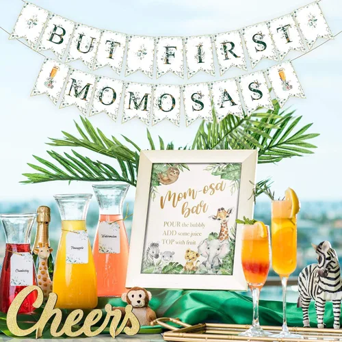 Vista 10 de Kit de barra de elefante Momosa, decoración de baby shower de elefante para niños y niñas o fiesta de revelación de género neutro, decoración