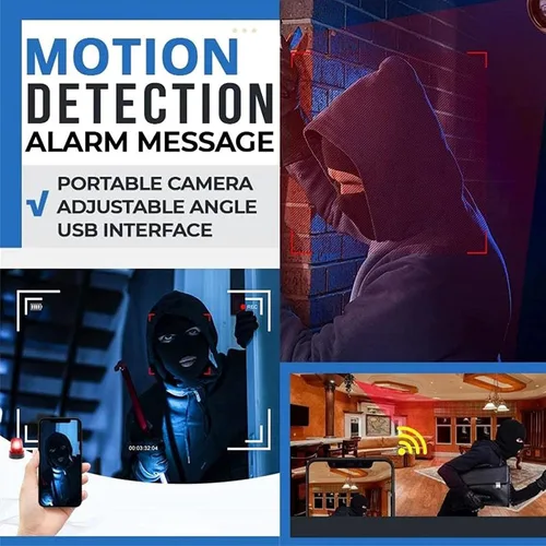 Vista 5 de GOWENIC Mini cámara 1080P, cámara interior con detección de movimiento función de visión nocturna, para, admite grabación en bucle, inserción