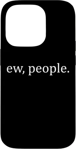 Vista 17 de Ew People - Funda de regalo para iPhone 17 con frases introvertidas y frases de memes