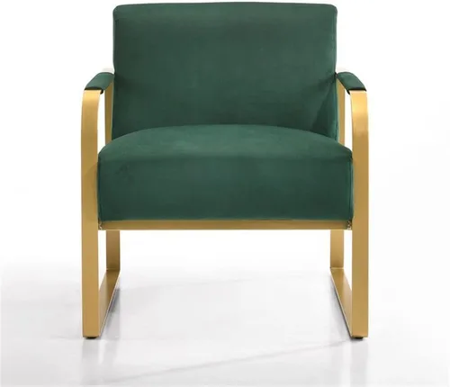 Vista 3 de Silla de salón Mason (terciopelo verde)