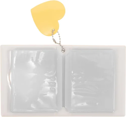 Vista 4 de Cabilock Álbum de fotos pequeño, soporte para tarjetas fotográficas, diseño hueco para fotos familiares, colección de ídolos, elegante mini álbum