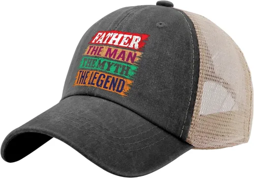 Vista 2 de Father The Man The Myth The Legend Hat for Women Baseball Caps Stylish Washed Workout hat Fitted