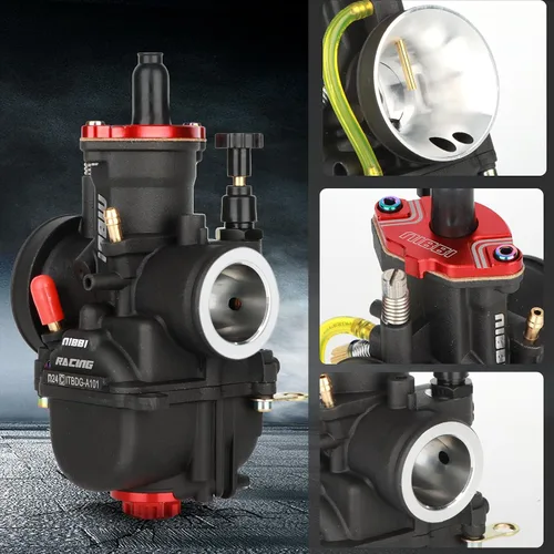 Vista 3 de NIBBI Carburador PWK de 24 mm con carburador Jets, Compatible con 125 cc-150 cc YAMAHA KAWASAKI SUZUKI Apollo SSR TTR SYM TAOTAO ATV, moto de cross