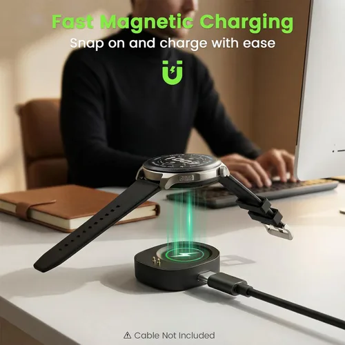 Vista 4 de Compatible con Amazfit Helio Strap Charger, reemplazo magnético de la base de carga para accesorios Helio Core