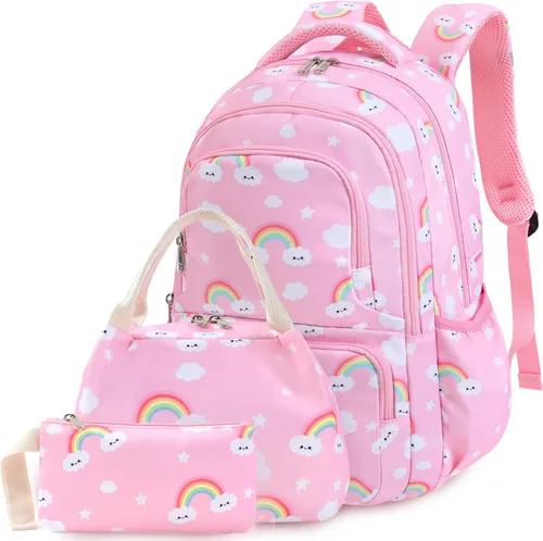 Vista 11 de Mochila para niños y niñas, juego de mochila para niños, bolsa ligera con lonchera y bolsa para lápices para primaria primaria Relámpagos.