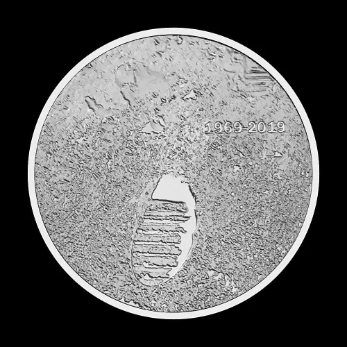 Vista 7 de Moneda Apolo Apolo Aniversario Humanos Primer Aterrizaje Monedas Conmemorativas Oro