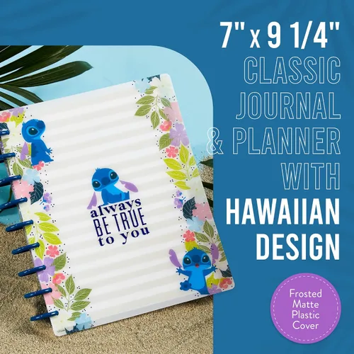 Vista 3 de Happy Planner - Agenda Disney Aloha Stitch, planificador de cuaderno Lilo and Stitch para la escuela y el trabajo, sin fechas, diario y mensual