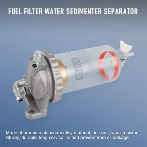Vista 2 de Filtro de combustible Separador de sedimentador de agua compatible con Isuzu NPR HD NQR 4HE1 4.8L Reemplaza# 8971880421 8971880420 971880420 97188042