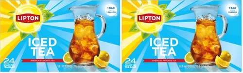 Vista 8 de Lipton Bolsas de té helado sin azúcar, tamaño de galón, cero calorías, 24 bolsas de té en total