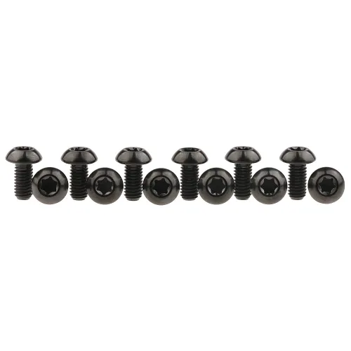 Vista 4 de Tornillos de titanio Torx M5x10 Freno de disco de bicicleta (negro)