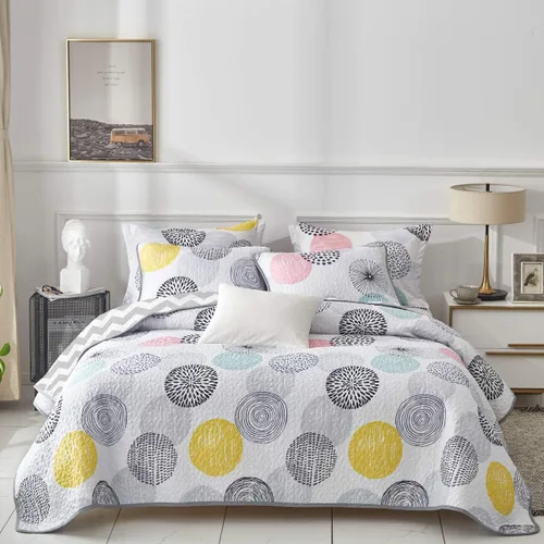 Vista 3 de UOZZI BEDDING Juego de edredón reversible de 2 piezas para niños, tamaño individual de 68 x 86 pulgadas, colcha de microfibra suave y ligera, juego