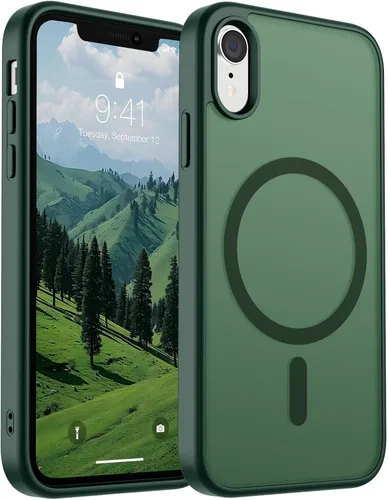 Vista 51 de SUPFINE Funda magnética para iPhone 11 Pro Max (compatible con MagSafe) (protección contra caídas de grado militar), delgada, translúcida mate, a