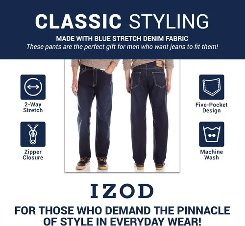 Vista 5 de IZOD Pantalones de mezclilla Comfort Stretch para hombre
